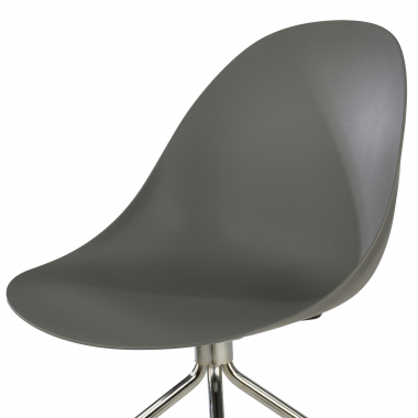 sedia sala riunione grigio con ruote di plastica senza braccioli 8