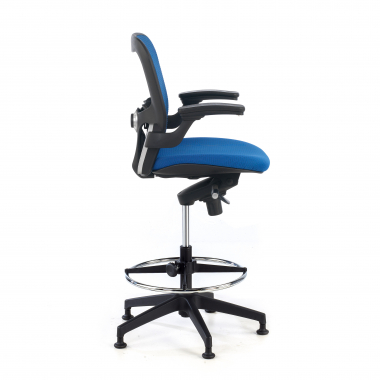 sgabello ergonomico blu sgabello da ufficio rete transpirante braccioli fissi 6