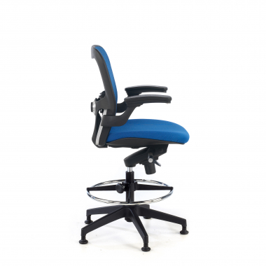 sgabello ergonomico blu sgabello da ufficio rete transpirante braccioli fissi 7