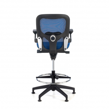 sgabello ergonomico blu sgabello da ufficio rete transpirante braccioli fissi 9