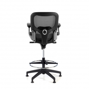 sgabello ergonomico grigio sgabello da ufficio rete transpirante braccioli fissi 9
