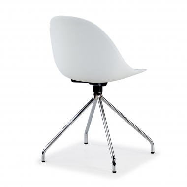 sedia sala riunione bianco base piramide di plastica senza braccioli 6