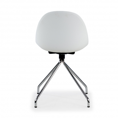 sedia sala riunione bianco base piramide di plastica senza braccioli 8