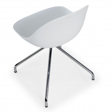 sedia sala riunione bianco base piramide di plastica senza braccioli 7