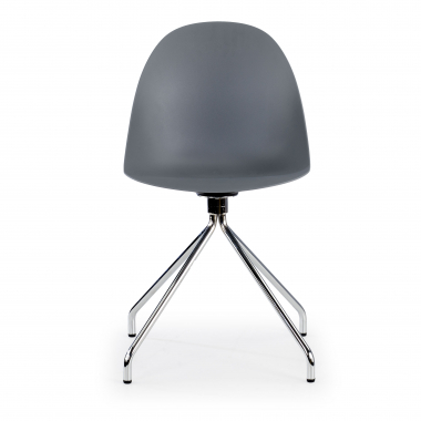 sedia sala riunione grigio base piramide di plastica senza braccioli 3