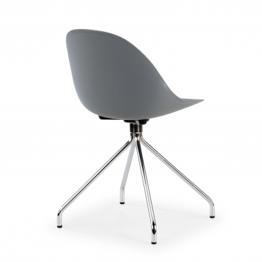 sedia sala riunione grigio base piramide di plastica senza braccioli 7