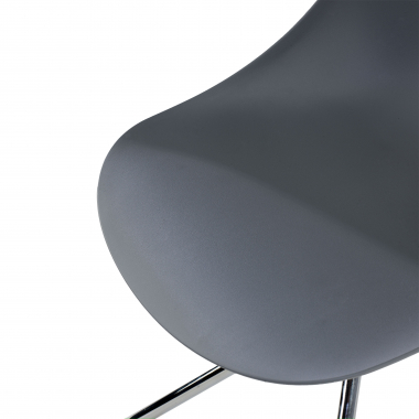 sedia sala riunione grigio base piramide di plastica senza braccioli 5
