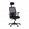 Sedia da ufficio professionale Kaito black, utilizzo di 8 ore