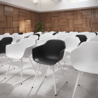 Sedia Conferenza Alice, 4 gambe, design avvolgente