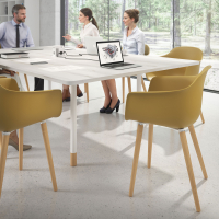 Sedia Scandinava Alice, Gambe in Legno