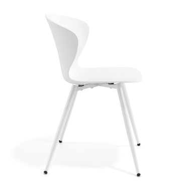 sedia da conferenza bianco bianco 4 gambe di plastica braccioli fissi 4