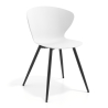 Sedia Scandinava Emily, seduta ergonomica, gambe in legno