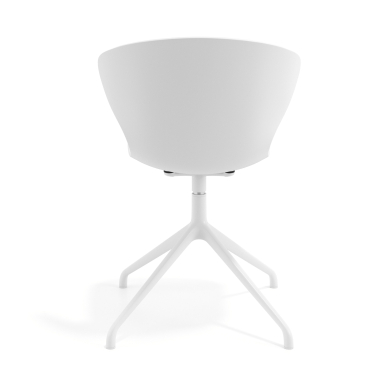 sedia sala riunione bianco bianco base piramide di plastica braccioli fissi 5