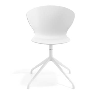 sedia sala riunione bianco bianco base piramide di plastica braccioli fissi 3