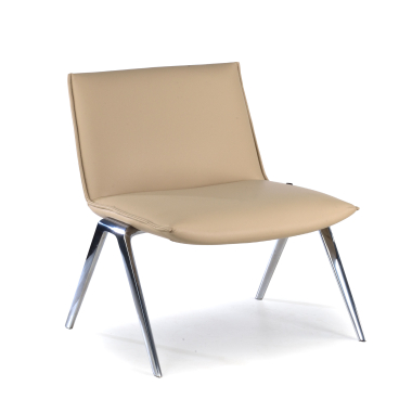 sedia per sala dattesa beige paisley ecopelle senza braccioli 1