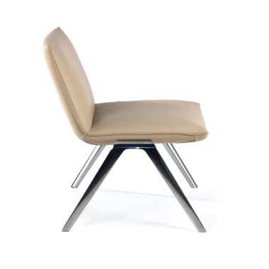 sedia per sala dattesa beige paisley ecopelle senza braccioli 4