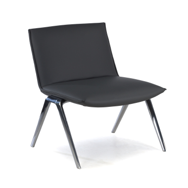 sedia per sala dattesa grigio paisley ecopelle senza braccioli 1
