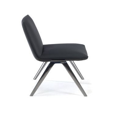 sedia per sala dattesa grigio paisley ecopelle senza braccioli 4
