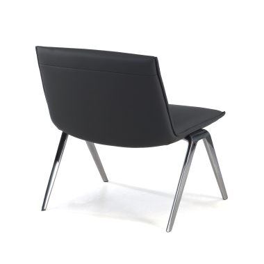 sedia per sala dattesa grigio paisley ecopelle senza braccioli 5