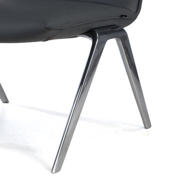 sedia per sala dattesa grigio paisley ecopelle senza braccioli 8