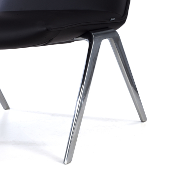 sedia per sala dattesa nero paisley ecopelle senza braccioli 8