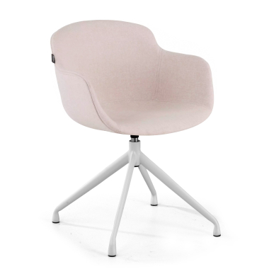 sedia da conferenza bianco beige base piramide tessuto braccioli imbottiti 1