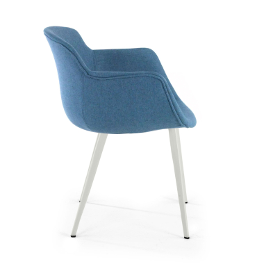 sedia da conferenza blu 4 gambe tessuto braccioli imbottiti 3