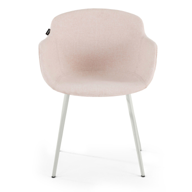 sedia da conferenza bianco beige 4 gambe tessuto braccioli imbottiti 2