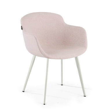 sedia da conferenza bianco beige 4 gambe tessuto braccioli imbottiti 1