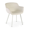 Sedia Riunione Ores, base piramidale, ottime finiture, ecopelle