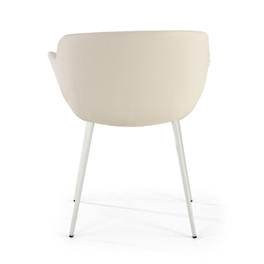 sedia da conferenza bianco bianco 4 gambe ecopelle braccioli imbottiti 6
