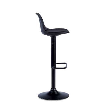 sgabello da cucina nero sgabello gambe in metallo ecopelle senza braccioli 4
