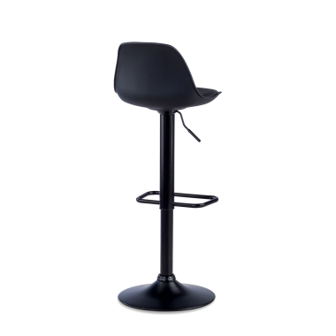 sgabello da cucina nero sgabello gambe in metallo ecopelle senza braccioli 5