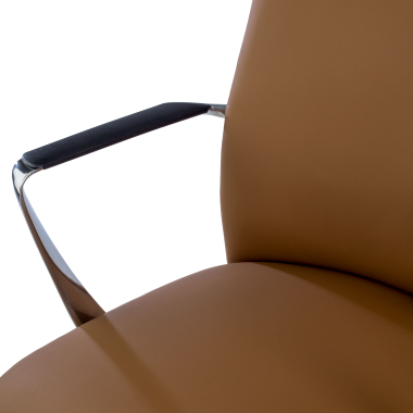 poltrona da ufficio beige schienale alto ecopelle braccioli fissi 9
