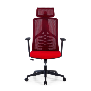 sedia ergonomica rosso quick rete transpirante braccioli regolabili 3d supporto lombare poggiatesta 3
