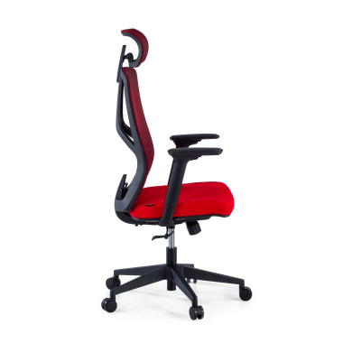 sedia ergonomica rosso quick rete transpirante braccioli regolabili 3d supporto lombare poggiatesta 4