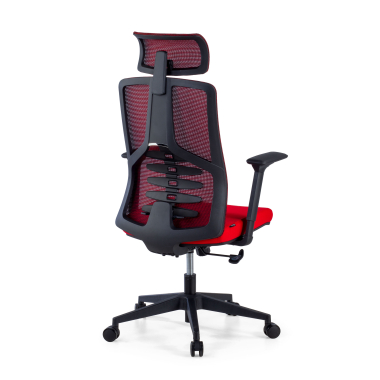 sedia ergonomica rosso quick rete transpirante braccioli regolabili 3d supporto lombare poggiatesta 6