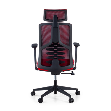 sedia ergonomica rosso quick rete transpirante braccioli regolabili 3d supporto lombare poggiatesta 7