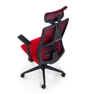 sedia ergonomica rosso quick rete transpirante braccioli regolabili 3d supporto lombare poggiatesta 8