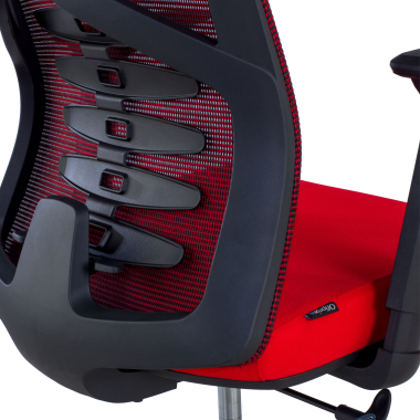 sedia ergonomica rosso quick rete transpirante braccioli regolabili 3d supporto lombare poggiatesta 10