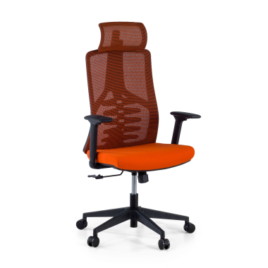 sedia ergonomica arancione quick rete transpirante braccioli regolabili 3d supporto lombare poggiatesta 1