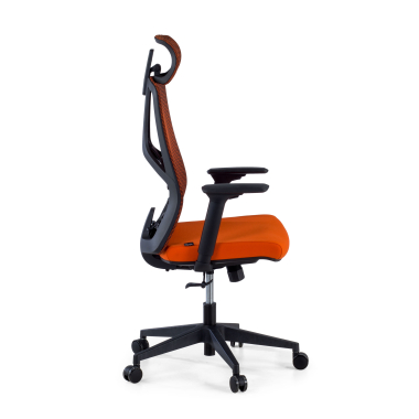 sedia ergonomica arancione quick rete transpirante braccioli regolabili 3d supporto lombare poggiatesta 4