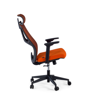 sedia ergonomica arancione quick rete transpirante braccioli regolabili 3d supporto lombare poggiatesta 5