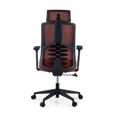 sedia ergonomica arancione quick rete transpirante braccioli regolabili 3d supporto lombare poggiatesta 7