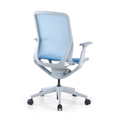 sedia ufficio di design bianco blu kinet rete transpirante braccioli regolabili 3d 6