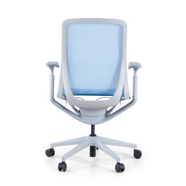 sedia ufficio di design bianco blu kinet rete transpirante braccioli regolabili 3d 7
