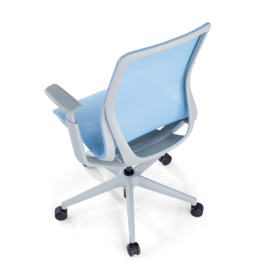 sedia ufficio di design bianco blu kinet rete transpirante braccioli regolabili 3d 8