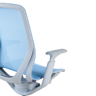 sedia ufficio di design bianco blu kinet rete transpirante braccioli regolabili 3d 9
