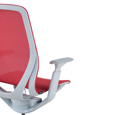 sedia ufficio di design bianco rosso kinet rete transpirante braccioli regolabili 3d 9