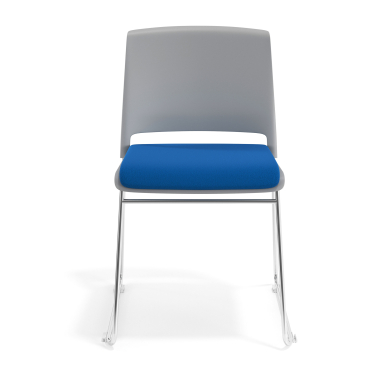 sedia da conferenza grigio blu senza bracci rivestita tessuto senza braccioli 6